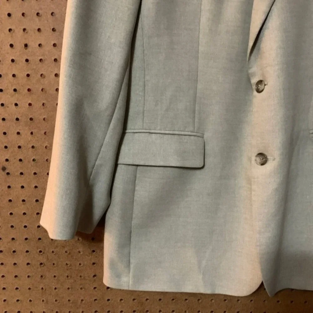Brooks 346 Mens Blazer Jacket Tan Wool Silk‎ Blend Two Button Sport Coat 44 L